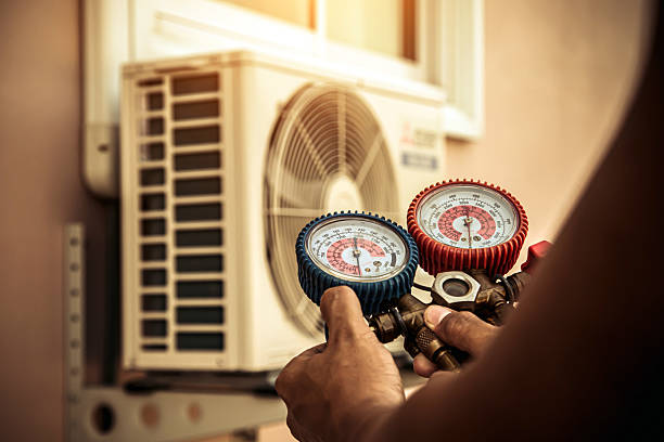 Professional Ductwork Repair technician working in Albion, RI